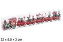 Boite PVC couleurs train de Noel en bois 32x5,5x3 cm