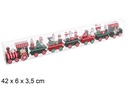 Tren de madera navideño colores caja PVC 42x6 cm