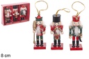 Pack 3 cascanueces Navidad de madera color surtido 8 cm