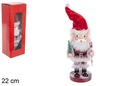 Papa Noel madera decorado Navidad 22 cm