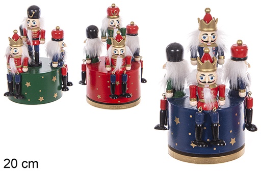 [114931] Cascanueces de Navidad con música color surtido 23x11 cm