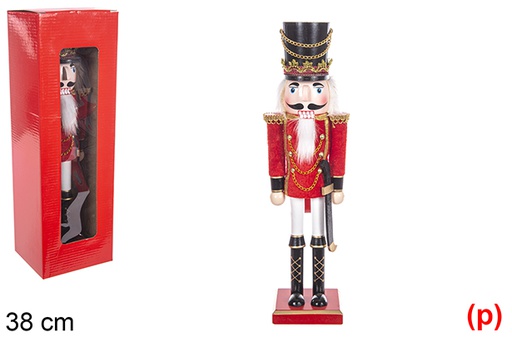 [114937] Quebra-nozes de Natal com espada de madeira 38 cm