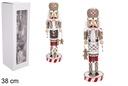 Quebra-nozes de Natal madeira cores sortidas modelo 38 cm
