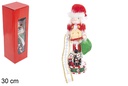 Casse-noix en bois décoré de Noël 30 cm