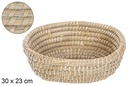 Cesta seagrass cosida palma ovalada 28x13 cm