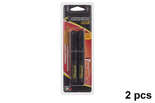 [205839] Pack 2 black markers
