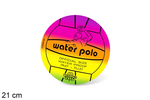 [826252] ballon décoré water-polo fluo 21cm