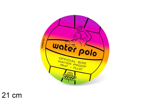 [826252] bola decorada polo aquático fluo 21cm