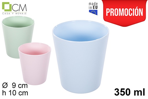 [115064] Gobelet plastique réutilisable couleurs pastel 350 ml