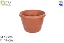 Maceta plástico Calpe terracota 19 cm