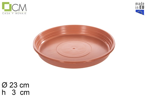 [115074] Olimpic terracotta pot plate 23 cm