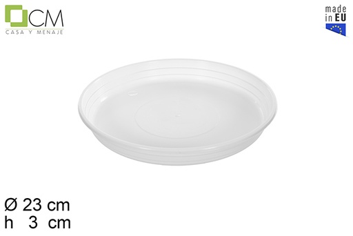 [115075] Olimpic white pot plate 23 cm