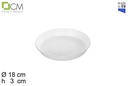 Prato vaso Olimpic branco 18 cm