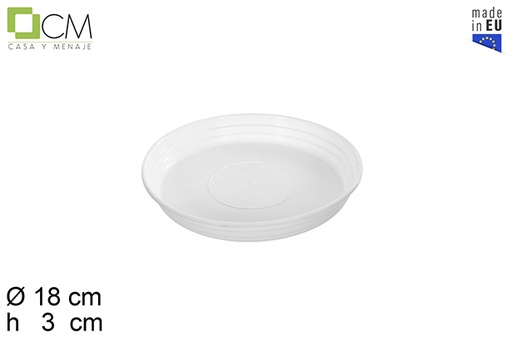 [115077] Olimpic white pot plate 18 cm