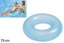 Flotador hinchable neón azul 79 cm