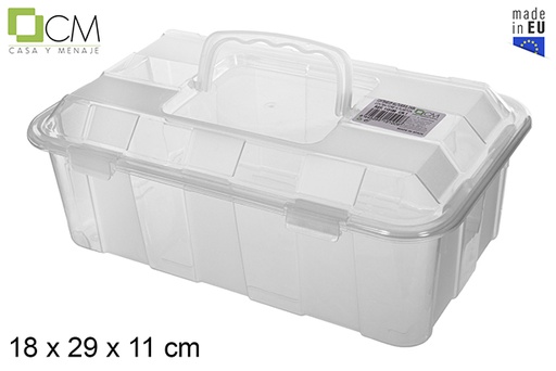 [115186] Transparent plastic container with handle 3 l.