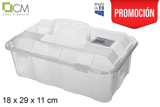 [115186] Transparent plastic container with handle 3 l.