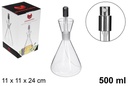 Aceitera cristal con tapón pulverizador 500 ml