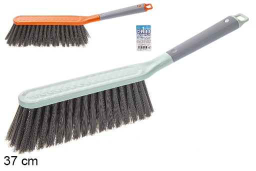 [115268] Brosse de nettoyage avec manche de couleur assortie 37 cm