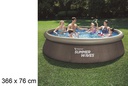 Aro inflável de rattan para piscina 366x76 cm