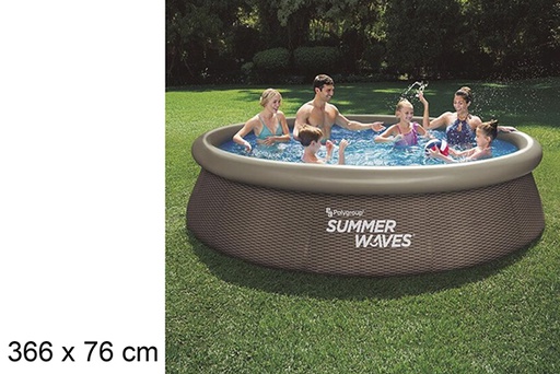 [115305] Inflatable pool rattan hoop 366x76 cm