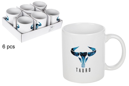 [115313] White Tauro ceramic mug