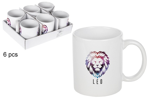 [115315] Tasse en céramique blanche Leo
