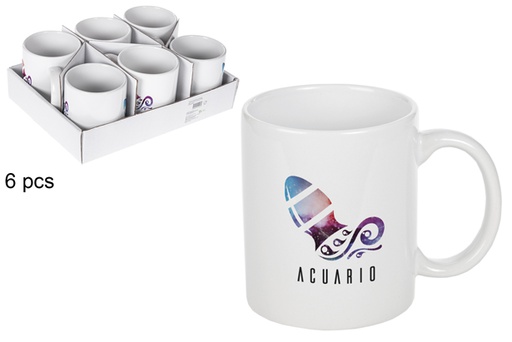 [115321] White Acuario ceramic mug
