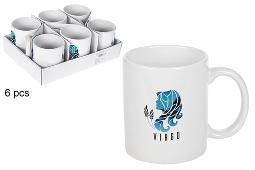 [115322] Taza cerámica blanca Virgo