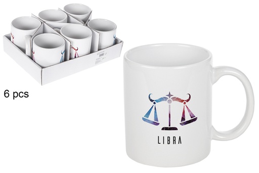 [115323] White Libra ceramic mug