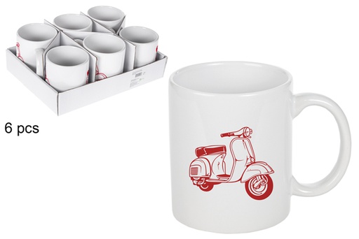 [115326] TAZA CERAMICA VESPA ROJA