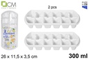 Pack 2 cubiteras blancas 300 ml