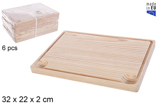 [115473] Tabla madera churrasco 32x22x2cm