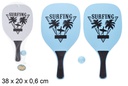 Rectangular beach racket set decorated Surfing