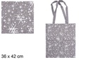Bolsa tela Navidad marino/oro decorada estrella 36x42 cm