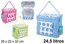 Bolsa nevera térmica decorada colores surtidos 36x22 cm (24,5 l.)
