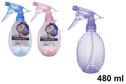 [115643] Plastic bottle with sprayer assorted colors 480 ml