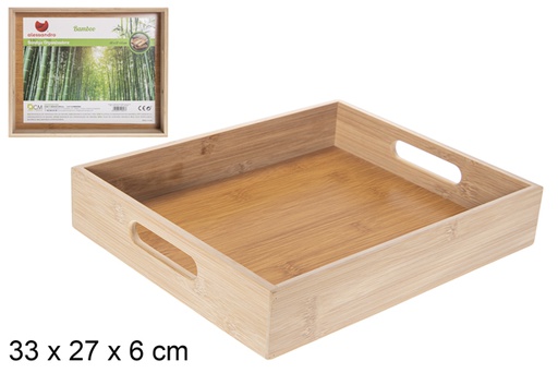 [115670] BANDEJA ORDENACIÓN BAMBÚ 33x27x6cm