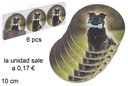Pack 6 posavasos redondos decorado mascotas 10 cm