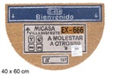 Felpudo coco Señal transito medialuna 40x60 cm