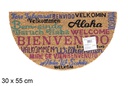 Capacho crescente de boas-vindas de coco 30x55 cm