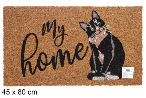 [115701] Coconut doormat Cat my home 45x80 cm