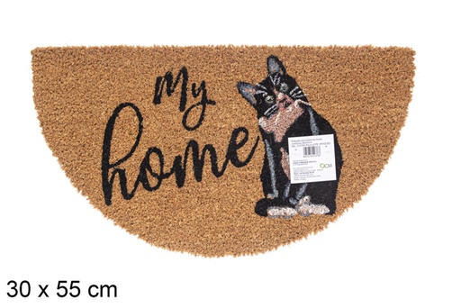 [115705] Paillasson coco Cat my home croissant 30x55 cm