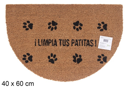 [115714] Felpudo coco Huellas semiluna 40x60 cm