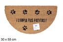 Felpudo coco Huellas semiluna 30x55 cm