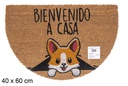 Felpudo coco Bienvenido a casa semiluna 40x60 cm