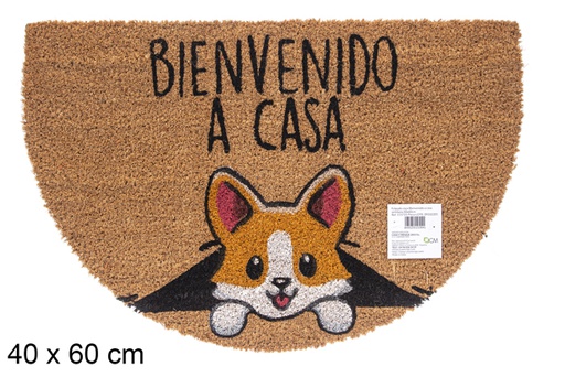 [115725] Capacho de coco crescente Bienvenido a casa 40x60 cm