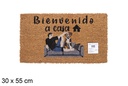 Felpudo coco Bienvenido a casa sofá 30x55 cm