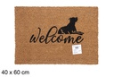Felpudo coco Welcome dog 40x60 cm