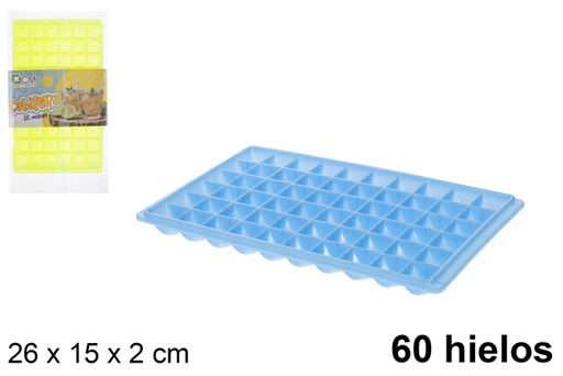 [115752] Balde de gelo com 60 cubos de gelo em cores sortidas